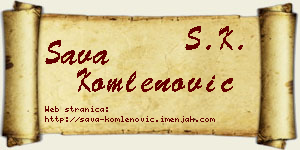 Sava Komlenović vizit kartica